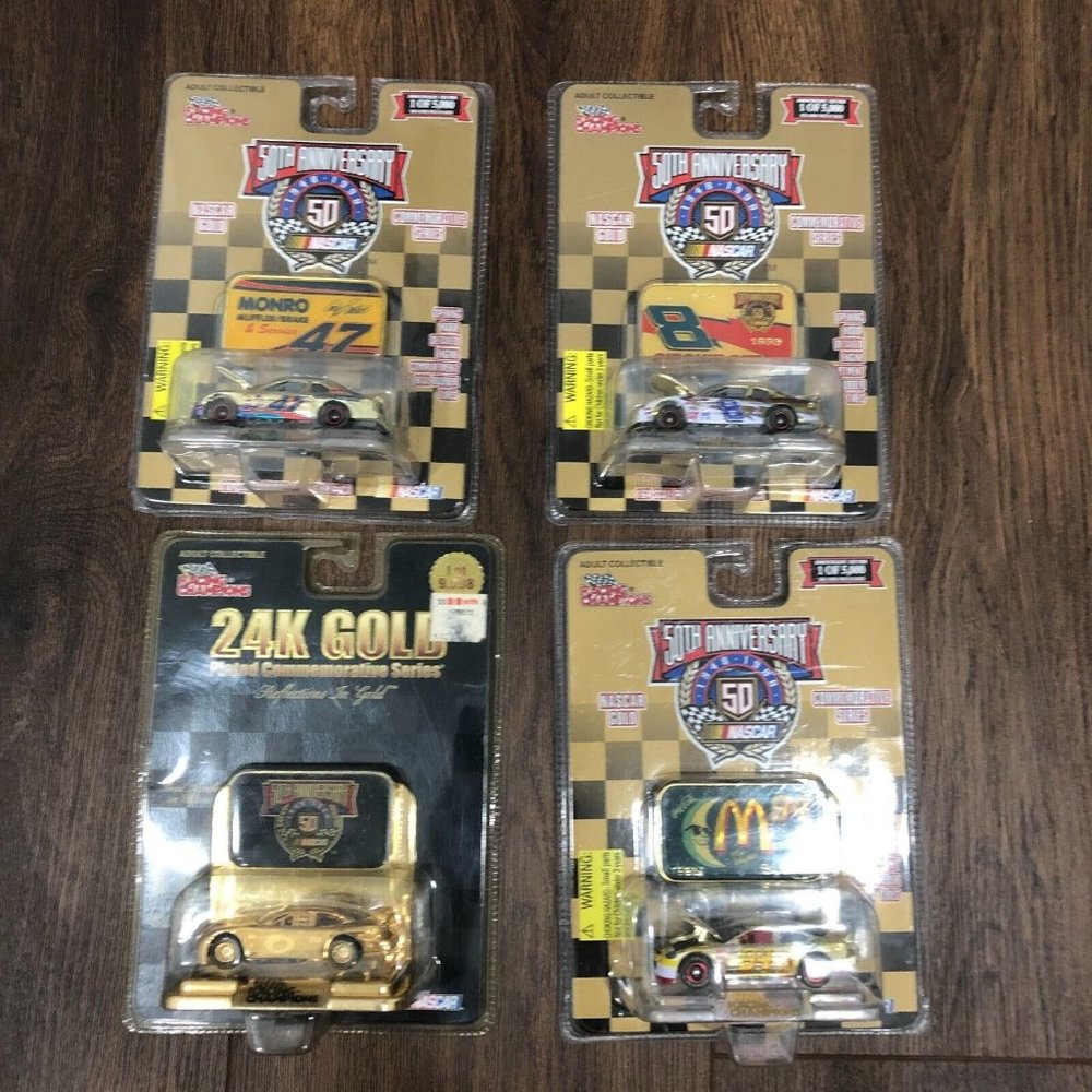 1998 NASCAR Racing Champions 1:64th Scale 50th Anniversary Die Cast Cars GOLD